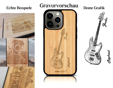 INDIVIDUELL iPhone 15 Pro Bambus-Kunststoff
